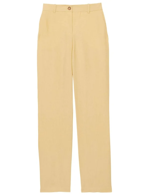 Best Sale Ines de la Fressange Paris Francisco pants in lemon linen