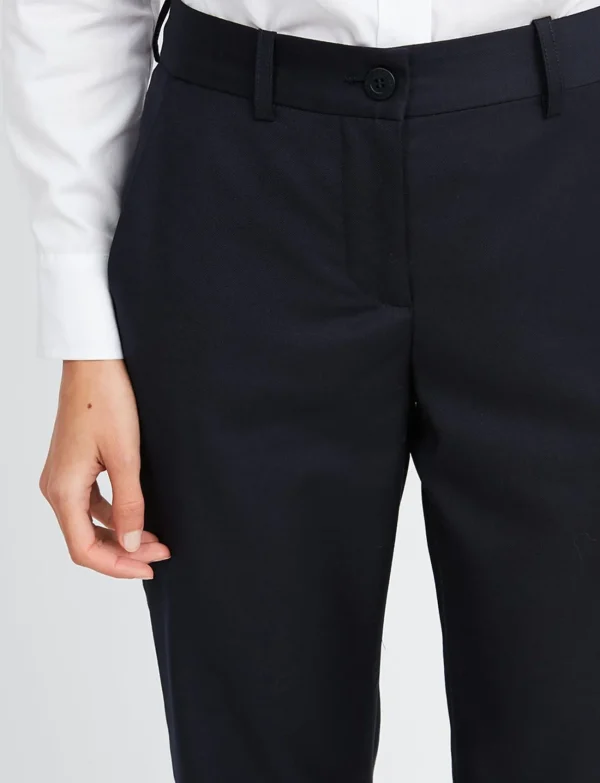 Outlet Ines de la Fressange Paris Francisco trousers navy blue wool