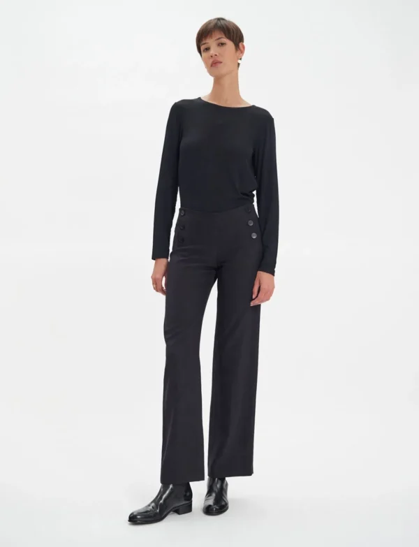 Sale Ines de la Fressange Paris Gabriel black trousers