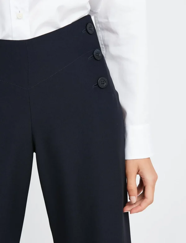 Fashion Ines de la Fressange Paris Gabriel navy blue pants