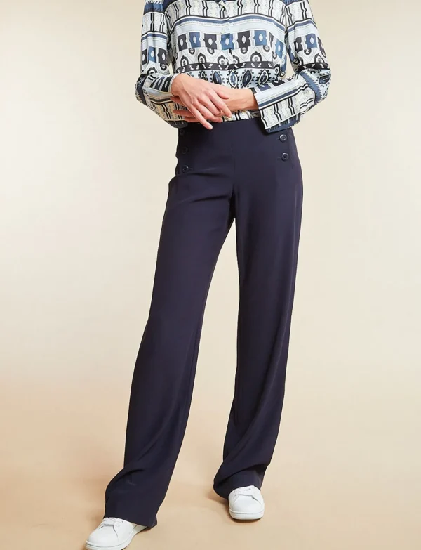 Fashion Ines de la Fressange Paris Gabriel navy blue pants