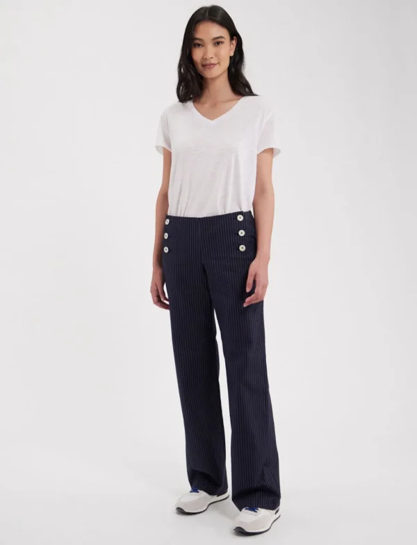 Discount Ines de la Fressange Paris Gabriel Navy pants