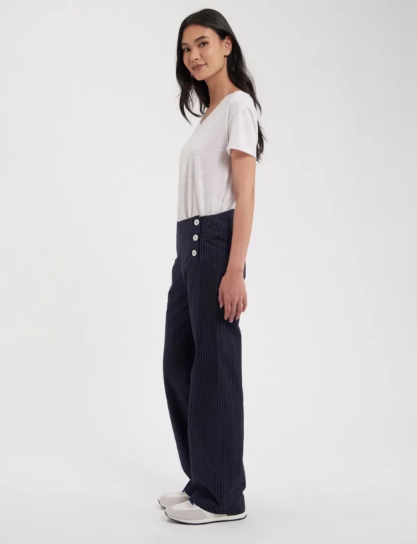 Discount Ines de la Fressange Paris Gabriel Navy pants