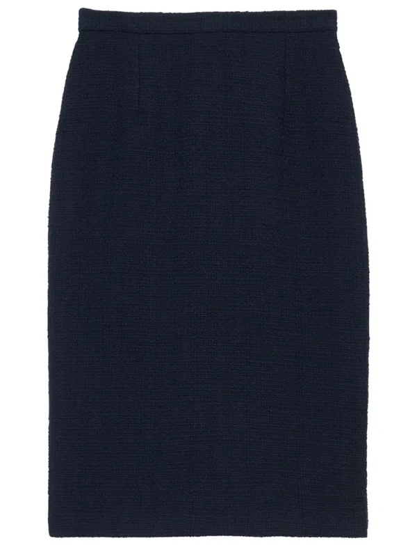 Shop Ines de la Fressange Paris Gabriela Navy skirt