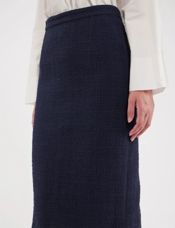 Shop Ines de la Fressange Paris Gabriela Navy skirt