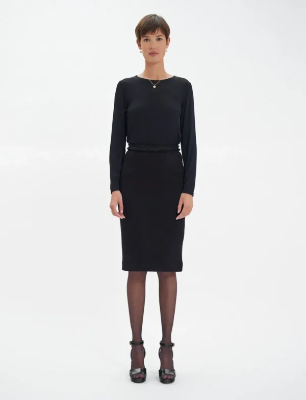 Clearance Ines de la Fressange Paris Gabriela skirt in black wool