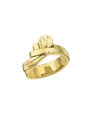 Store Ines de la Fressange Paris Gold-plated bow attachment ring