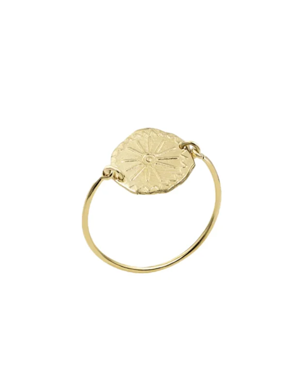 Sale Ines de la Fressange Paris Gold-plated Lutetia sunburst ring