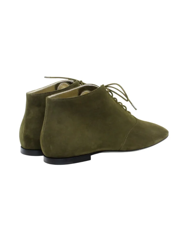 Flash Sale Ines de la Fressange Paris Khaki Suede Richelieu