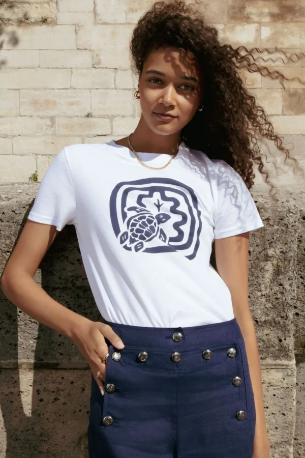 Online Ines de la Fressange Paris Laora T-shirt, organic cotton, white