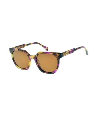 Fashion Ines de la Fressange Paris Laura violet tortoiseshell sunglasses