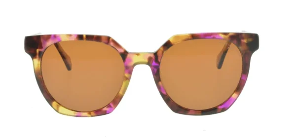 Fashion Ines de la Fressange Paris Laura violet tortoiseshell sunglasses