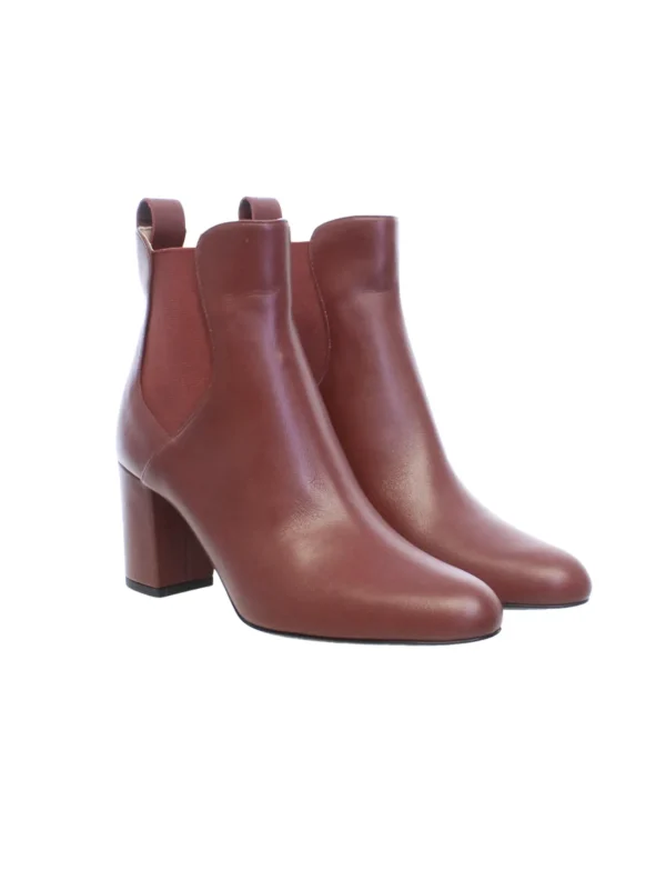 Outlet Ines de la Fressange Paris Leather heel boots