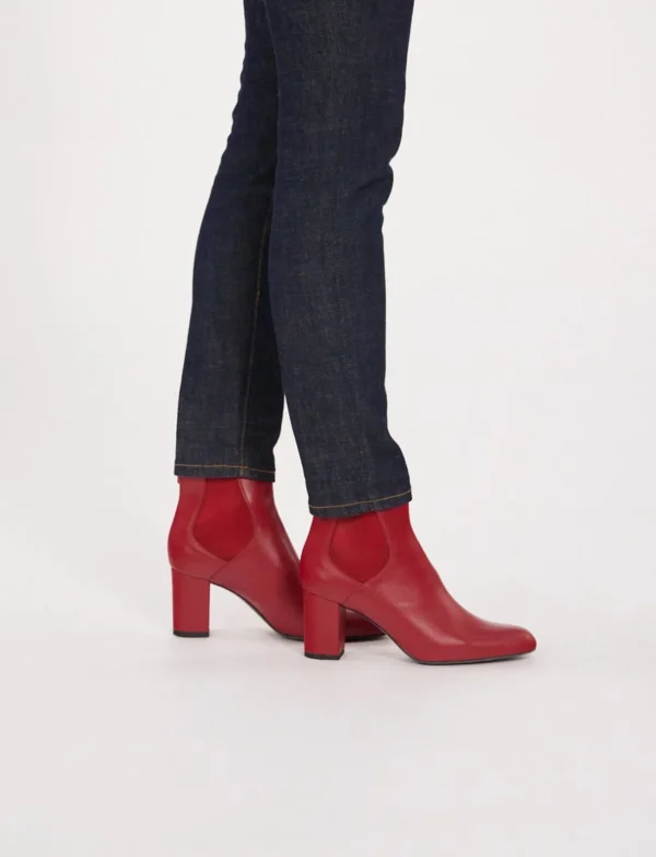 Outlet Ines de la Fressange Paris Leather heel boots