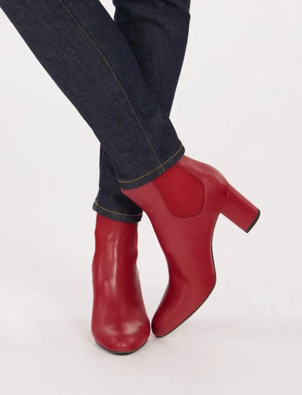 Outlet Ines de la Fressange Paris Leather heel boots