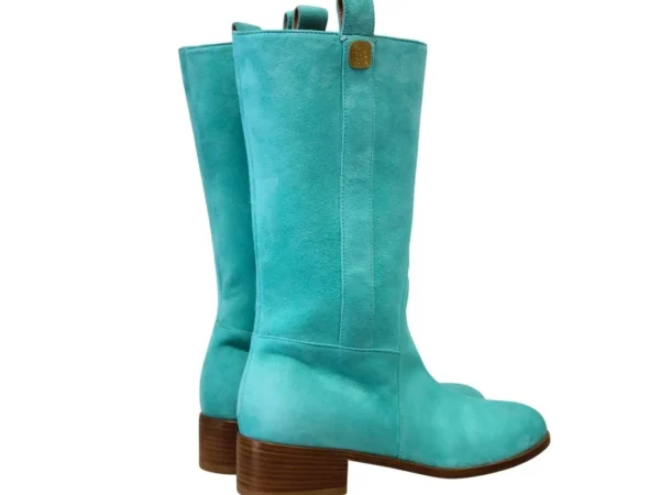 Discount Ines de la Fressange Paris Light blue boots with medal