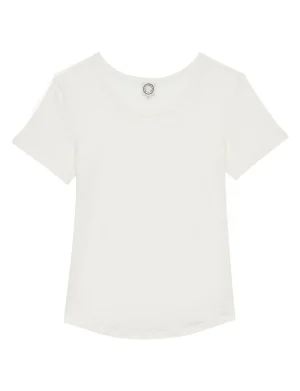 Cheap Ines de la Fressange Paris Lison ecru linen tee shirt