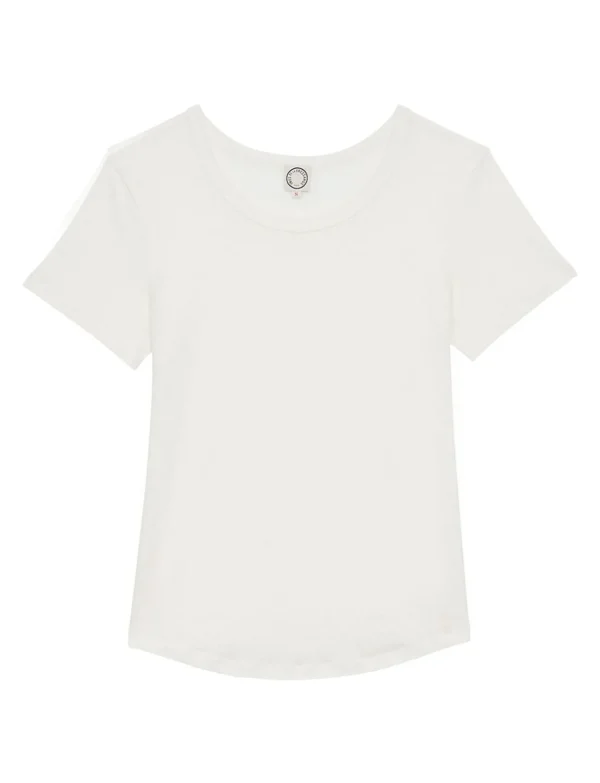 Cheap Ines de la Fressange Paris Lison ecru linen tee shirt