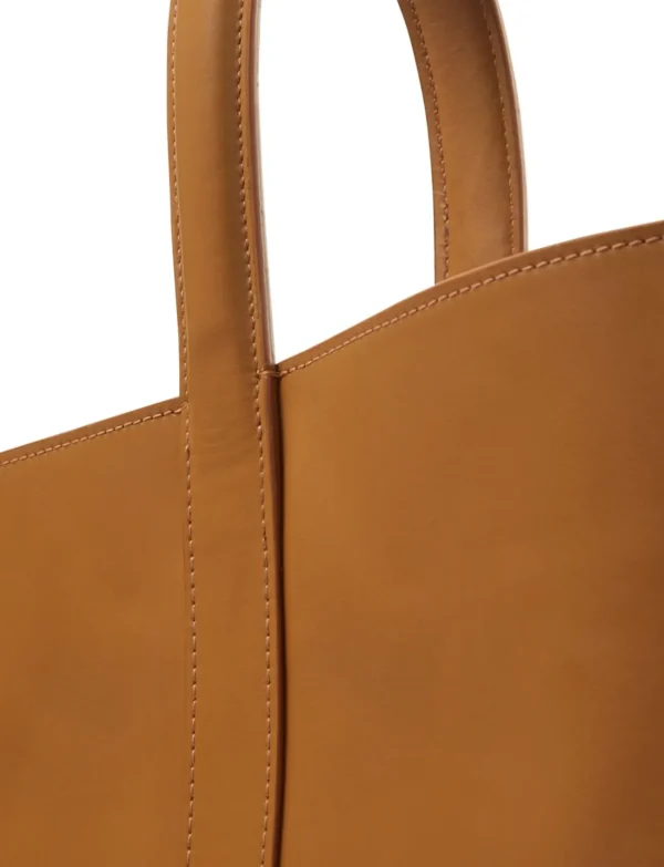 Cheap Ines de la Fressange Paris Léonore small leather tote bag camel