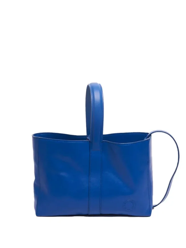 Flash Sale Ines de la Fressange Paris Léonore small leather tote bag cobalt blue