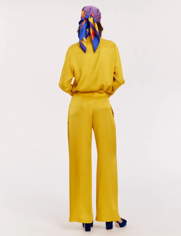 Flash Sale Ines de la Fressange Paris Luciano pants fluid yellow buttercup