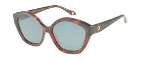 Shop Ines de la Fressange Paris Marbled red Marilyn sunglasses