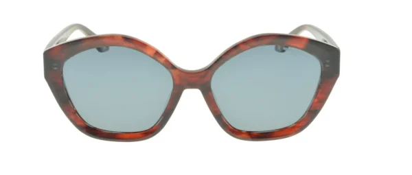 Shop Ines de la Fressange Paris Marbled red Marilyn sunglasses