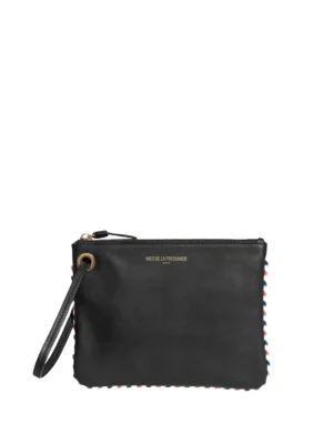 Hot Ines de la Fressange Paris Marcia black clutch bag