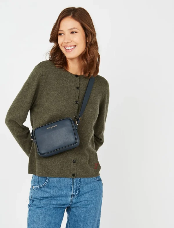 Store Ines de la Fressange Paris Marcia Navy banana bag