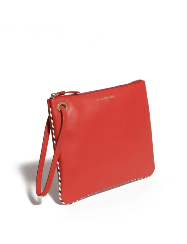 Sale Ines de la Fressange Paris Marcia red clutch bag