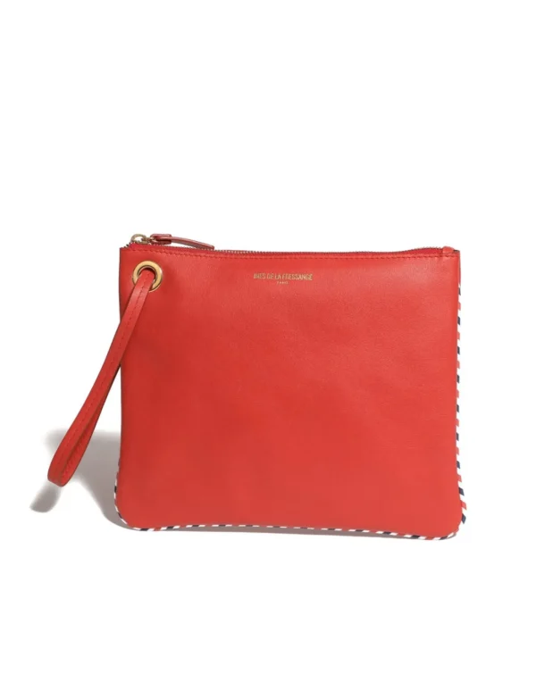 Sale Ines de la Fressange Paris Marcia red clutch bag