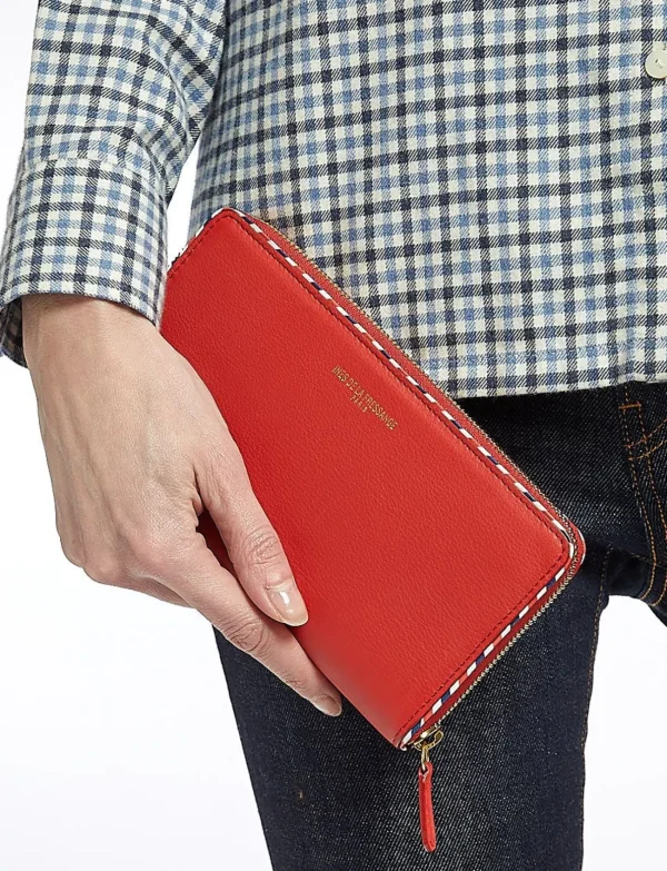 Shop Ines de la Fressange Paris Marcia red wallet