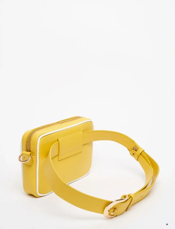 Cheap Ines de la Fressange Paris Marcia yellow banana bag