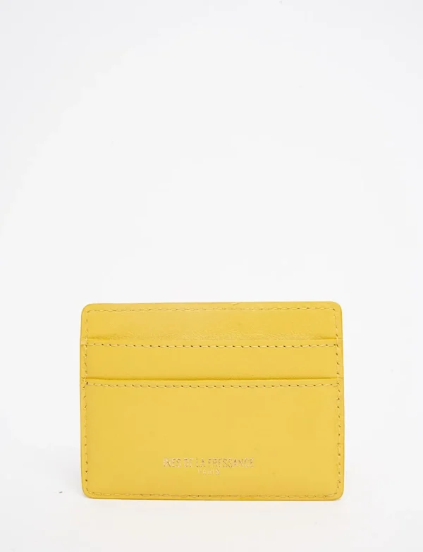 Cheap Ines de la Fressange Paris Marcia yellow card holder