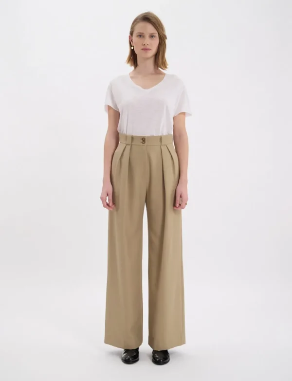 Store Ines de la Fressange Paris Marlène beige pants