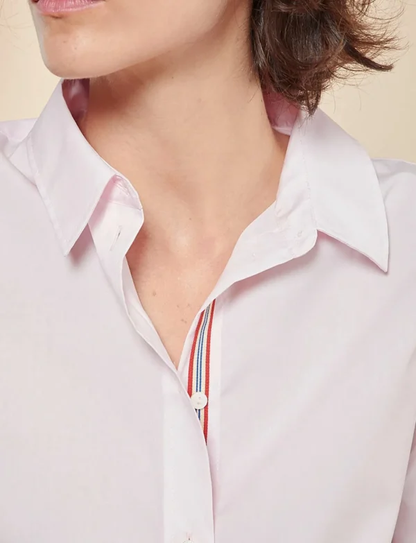 Best Ines de la Fressange Paris Martin shirt cotton light pink