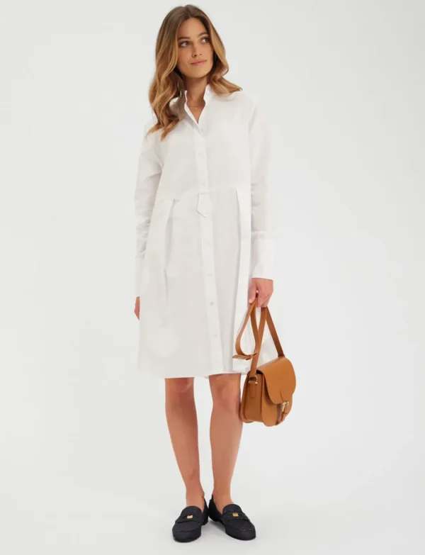 Clearance Ines de la Fressange Paris Martina white shirt-dress