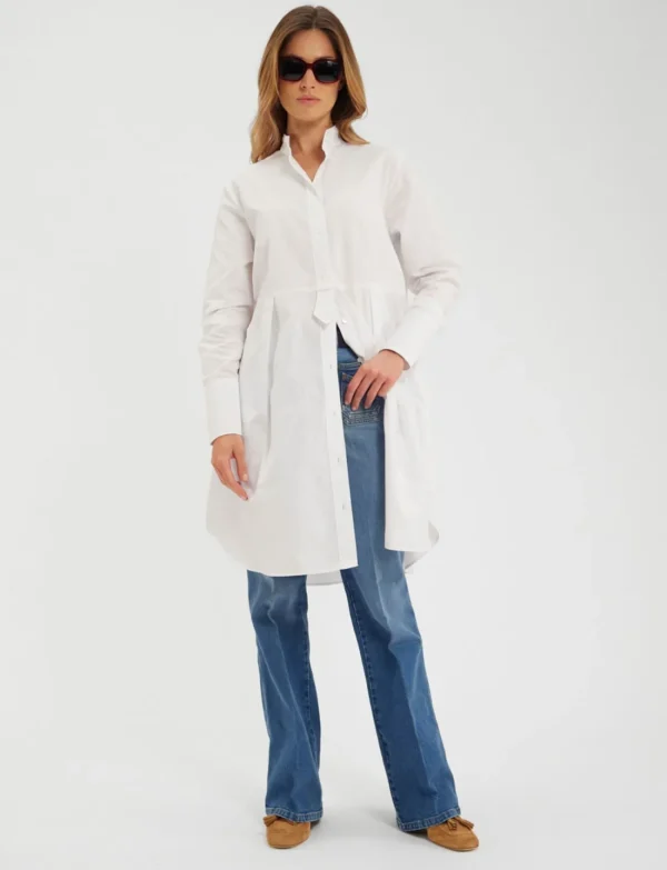 Clearance Ines de la Fressange Paris Martina white shirt-dress