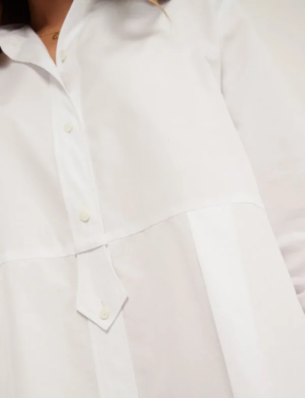 Clearance Ines de la Fressange Paris Martina white shirt-dress