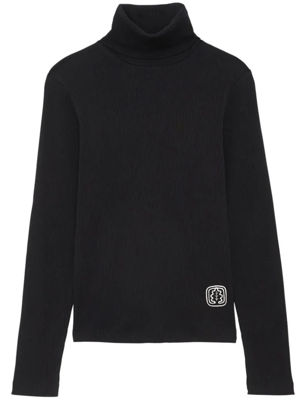 Hot Ines de la Fressange Paris Matthieu black lightweight turtleneck sweater