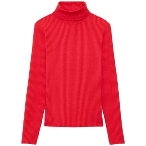 Best Ines de la Fressange Paris Matthieu red turtleneck tee shirt