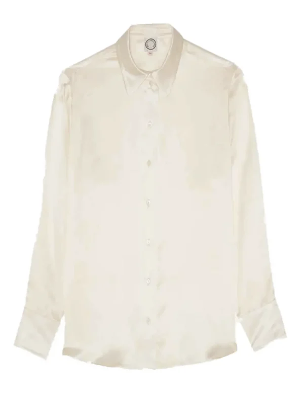 Hot Ines de la Fressange Paris Maureen ecrue silk shirt