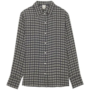 Discount Ines de la Fressange Paris Maureen oak leaf pattern shirt