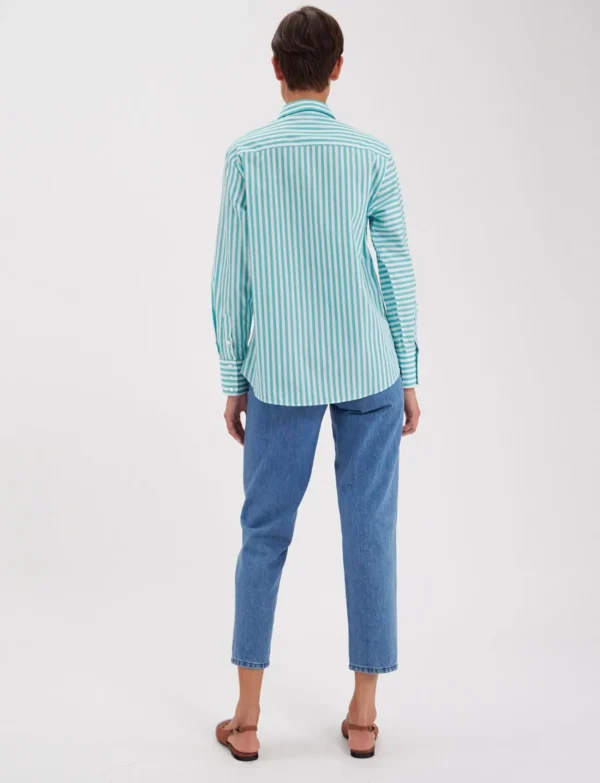 Sale Ines de la Fressange Paris Maureen turquoise shirt