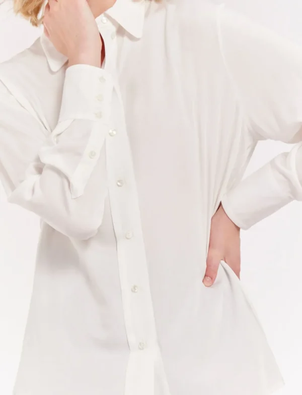 Flash Sale Ines de la Fressange Paris Maureen white viscose shirt