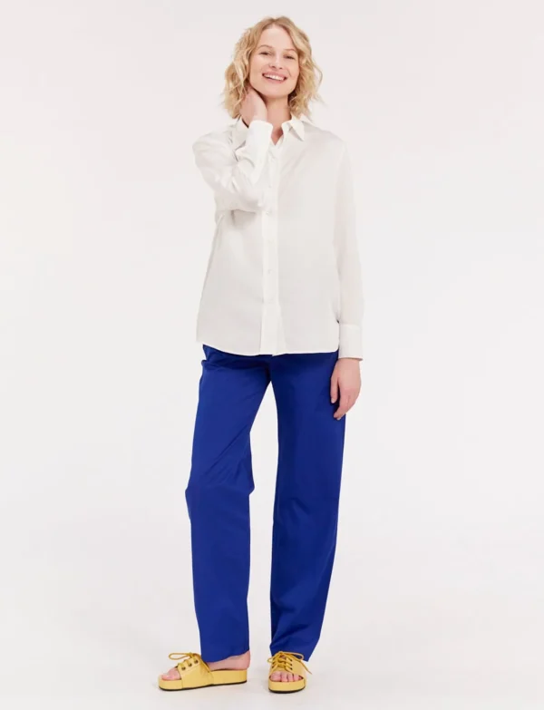 Flash Sale Ines de la Fressange Paris Maureen white viscose shirt