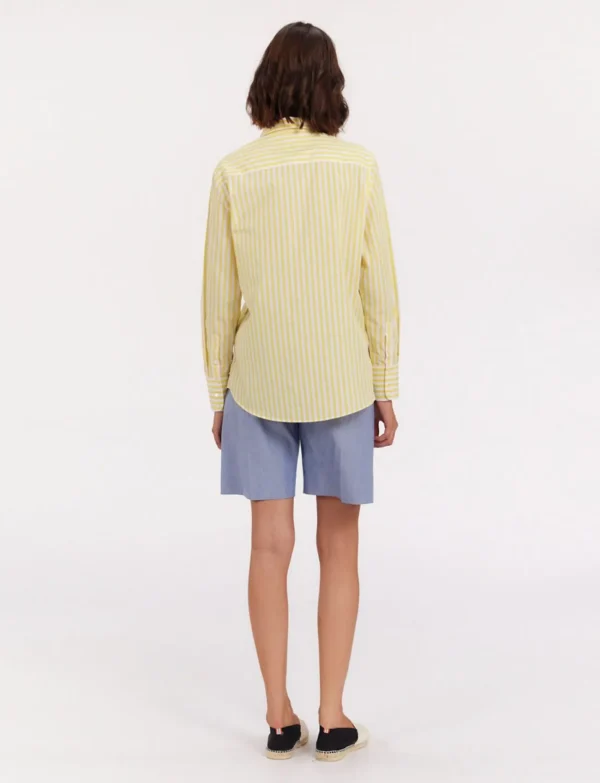 Cheap Ines de la Fressange Paris Maureen yellow striped shirt