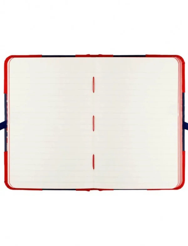 Discount Ines de la Fressange Paris Medium notebook Ines navy blue and red