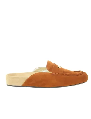 Best Ines de la Fressange Paris Moccasin mule Flavie cognac leather