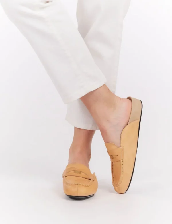 Cheap Ines de la Fressange Paris Moccasin mule Flavie natural leather